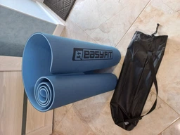 Килимок для йоги TPE+TC EasyFit ECO-Friendly 6 мм синій з блакитним (мат-каремат спортивний, йогамат для фітнесу, пілатесу) фото від покупців 18