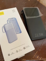 Power Bank 10000 mAh 22.5W Fast Charge, Вбудовані 4 кабелі Black фото від покупців 8