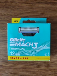 Леза Gillette Mach3 для гоління 12шт