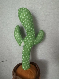 Танцующий кактус поющий с подсветкой Dancing Cactus TikTok игрушка Повторюшка кактус зеленый (L02) фото от покупателей 3
