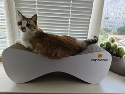 Когтеточка-лежанка для кошек Say Meow Cloud гофрокартон, 61х21х24 см (8040190102001) фото от покупателей 16