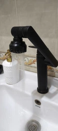 Змішувач трансформер Swiveling Faucet обертовий для ванної кімнати та кухні | Кран універсальний на раковину поворотний Чорний фото від покупців 1