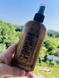 Кокосова олія Top Beauty для засмаги з шимером Shimmer Coconut Oil Gold 100 мл фото від покупців 2