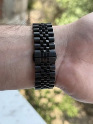 Металлический ремешок Fruct 5-Bead Rolex Metal Band для Apple Watch 42/44/45/46/49 mm Black фото от покупателей 4