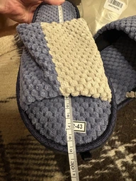 Мужские домашние тапочки с открытым носком FX shoes Дорис 18047 44-45 Синие с серым (2820000009708)