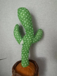 Танцующий кактус поющий с подсветкой Dancing Cactus TikTok игрушка Повторюшка кактус зеленый (L02) фото от покупателей 1