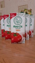 Сок Наш Сік Томатный 100% с солью 1.93л (4820003689363)