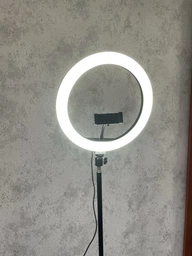 Набор блогера LED лампа 30 см + штатив 2.1м + держатель для телефона для фото и видео CXB30 фото от покупателей 8
