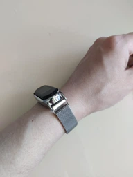 Ремінець металевий MiJobs Milanese Loop Magnet clasp для браслета Xiaomi Mi Band 3/4/5/6 Black (mrk2520) фото від покупців 1