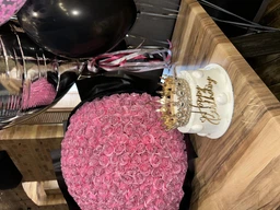 Топер на торт "Happy Birthday" Золотий дзеркальний акрил 7 х 11 х 0.3 см