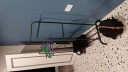 Подвійна стійка вішалка для одягу та взуття Loft Rack TW-608 сталева підлогова з полицею Black фото від покупців 1