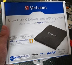 Verbatim Ultra HD 4K External Slimline Blu-ray Writer USB 3.1 Gen1 с разъемом USB Type-C (43888) фото от покупателей 1