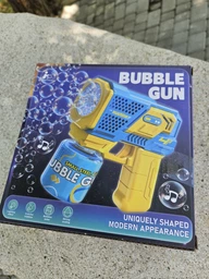 Бластер мыльных пузырей Bubble Gun желто-синий