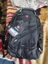 Прочный городской рюкзак SwissGear Bag 8810 33л водоотталкивающий с дождевиком и аудиопортом AUX и USB фото от покупателей 5