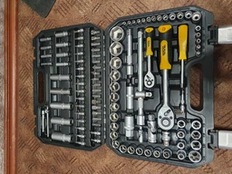 Набор насадок торцевых Mastertool CrV 1/4”-1/2” с трещоткой 108 предметов (78-5108)