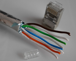 Конектор RJ45 Vention Cat.6A FTP 10 шт зі вставкою 1.1 мм Сріблястий (IDFR0-10)