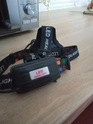 Налобний ліхтар Чорний на 3 LED промені 2 акумулятори 18650 + USB нічник в комплекті фото від покупців 7