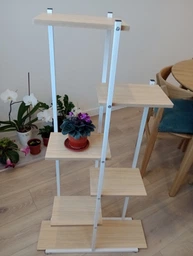 Подставка для цветов металлическая 6-ярусная 113 см 113x60x20см біло-коричнева SZ16B фото от покупателей 12