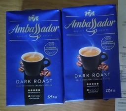 Кава натуральна смажена мелена Dark Roast TM Ambassador 225 g фото від покупців 2