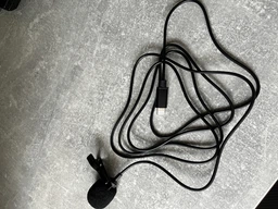 Мікрофон Lavalier петличний нагрудний з кабелем Lighting JH-041-A з виходом для навушників 1.4 м Black