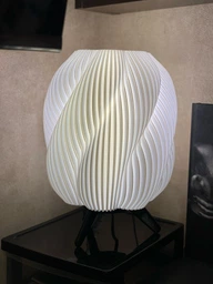 Настільна лампа сучасна декоративна WellBrand AirWave XL White/Black Modern E27 (20х20х28см) фото від покупців 6