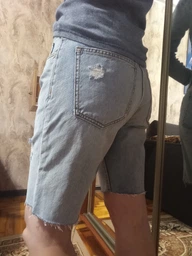 Джинсовые шорты женские H&M 3010-3981124 36 Голубые (eh2000000031231) фото от покупателей 1