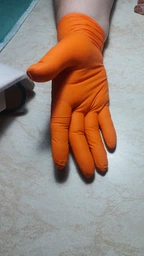 Перчатки Medicom SafeTouch® Premium Orange нитриловые без пудры текстурированные размер L 100 шт Оранжевый 5,0 г (1117) фото от покупателей 1