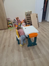 Дитячий стіл та стілець 6 в 1, Столик З мольбертом для малювання. Стіл багатофункціональний ігровий з лего поверхнею "Тансформер" (TRANSF-G) фото від покупців 7