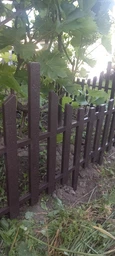 Декоративний забор для клумби та квітника Алеана на 4 секції по 64см, пластиковий Темно-коричневий фото від покупців 3