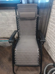 Садове Крісло Шезлонг до 120 кг Складний Шезлонг для Дачі Zero Gravity XXL Коричневий фото від покупців 2