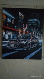 Картина за номерами Origami Авто Чорна ауді 40x50 см (LW3402)