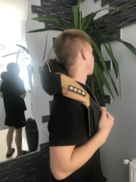Масажер роликовий Shiatsu масажери масажна подушка для шиї спини попереку голови тіла та глибокого шиацу масажу інфракрасним підігрівом таймером захистом від перегріву 3 рівні для розслаблення вдома з екокожі з дихаючою сіткою фото від покупців 1