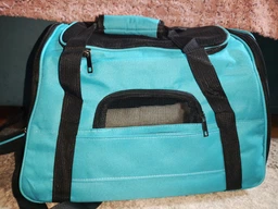Сумка - переноска для котів та собак 44х28х25 CosmoPet CP-39 Blue фото від покупців 8