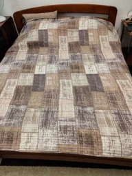 Покрывало Home Line Бежевое Евро 210x240 см Стеганое Микрофибра (178343)
