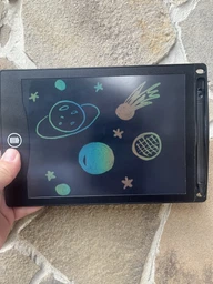 Дитячий графічний кольоровий LCD планшет Grant, дошка для малювання та записів 8.5" зі стилусом, синій фото від покупців 8