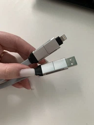 Кабель type c lightning шнур для зарядки айфона швидка зарядка для телефонів кабель usb c 3a зарядний дріт брелок 4 в 1 Svitlo фото від покупців 4