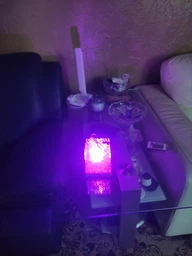 Ночник проектор КУБ с проекцией воды Настольная RGB лампа с эффектом водяной волны, с пультом и приложение LED светильник северного сияния Dynamic water Battery version STEEP Акрил фото от покупателей 4