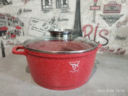 Каструля-казан з кришкою кругла та антипригарним мармуровим покриттям Top Kitchen TК00051 2,49 л чорний фото від покупців 2