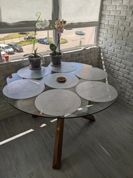 Подставка под тарелки сервировочная салфетка круглая MyKіtchen d-38 см Silver