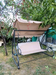 Садова гойдалка - розкладна диван Fregat Relax Plus Коричнева + 2 ПОДУШКИ 3 х місна фото від покупців 1