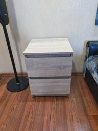 Прикроватна тумбочка на 2 шухляди Moreli T-225 Ш400/В530/Г400 Дуб аппалачі фото від покупців 1