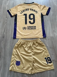 Форма футбольна дитяча Lamine Yamal (Ламін Ямаль) 19 Barcelona 24/25, нар. 22 зріст 120-125см. золота
