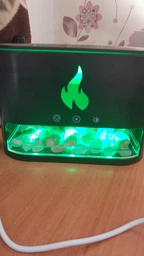 Увлажнитель воздуха аромадиффузор Flame Aroma Diffuser ночник cоляная лампа с имитацией пламени и резервуаром для эфирного масла black фото от покупателей 8