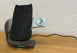 Бездротова зарядна док-станція 4в1 зарядний пристрій IРhone / Airpods / Apple Watch, сіра (87442706)