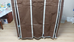 Складной каркасный тканевый шкаф Storage Wardrobe 88130 шкаф на три секции 130*45*175 коричневый
