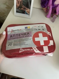 Аптечка медицинская автомобильная Poputchik 1 (АМА-1) мягкий футляр (02-026-М) фото от покупателей 1