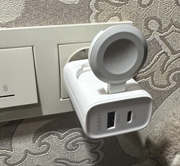 Мережевий зарядний пристрій 3mk HARDY for APPLE | 2 in 1 | GaN 33W | PD, QC3.0, PPS | TYPE-C USB-A | White фото від покупців 2