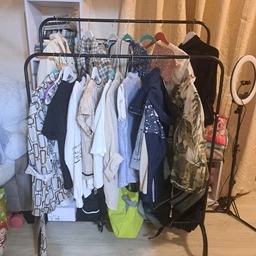 Подвійна стійка вішалка для одягу та взуття Smart Loft Master Rack сталева з полицею White