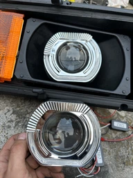 Маска для линзы 2.5" дюйма (63мм) стиль BMW led Sport с ангельскими глазками (01888)