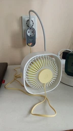 Настольный мини вентилятор Small Fan 312 USB Портативный маленький 3 скорости тихий возможность подключения от повербанка или компьютера Белый 514111349 фото от покупателей 2